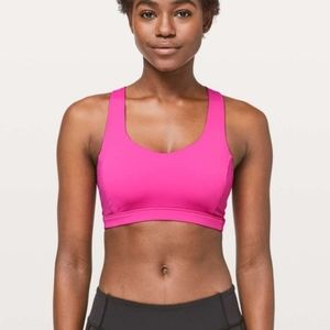 Lululemon Free to be Serene Sonic Pink Bra for C/D